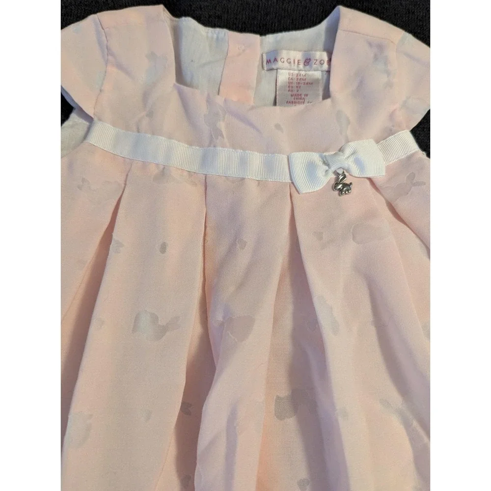Maggie & Zoe 24 Months Baby Girls Pink Bunny Dress Easter‎ Formal